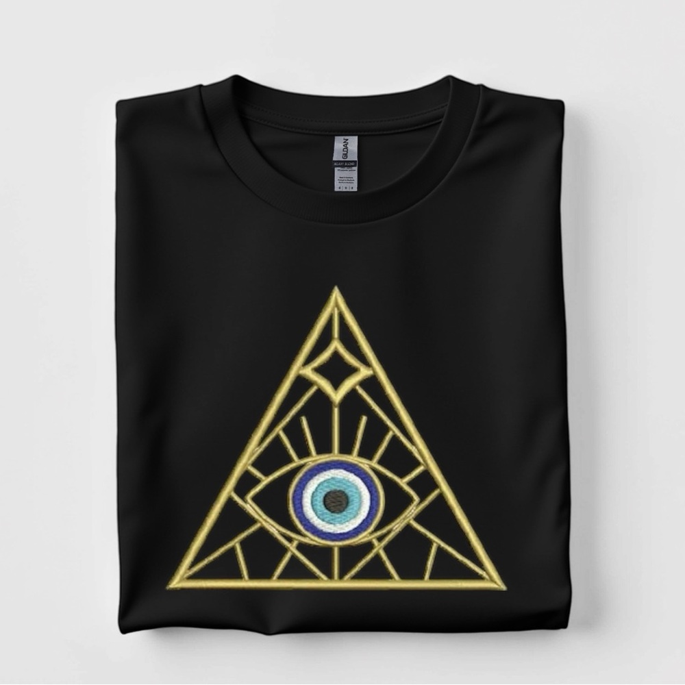 Evil Eye short sleeve T-shirt. Custom made S M L XL crew neck - Picture 15 of 17